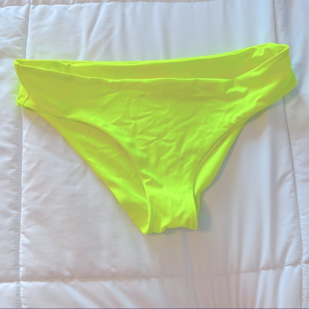Victoria’s Secret neon yellow bikini bottom, Medium